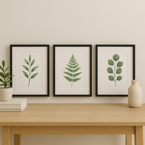 Framed Botanical Wall Art - Set of 3 on white background - The Cocoon Tribe